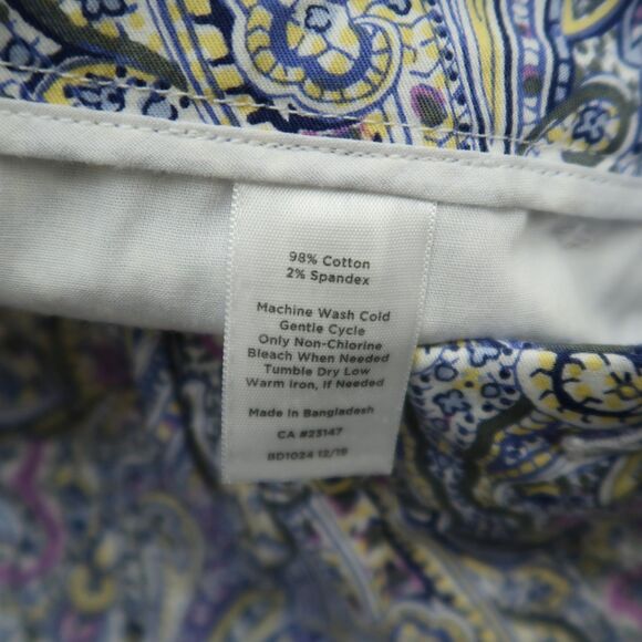 Talbots Pants Women's Size 12P Multicolor Mid-Rise Crop Paisley 21" Inseam - Picture 10 of 16
